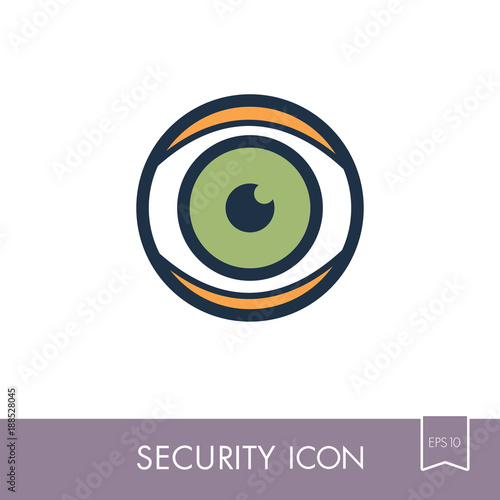 Iris scan icon. Eye scanning