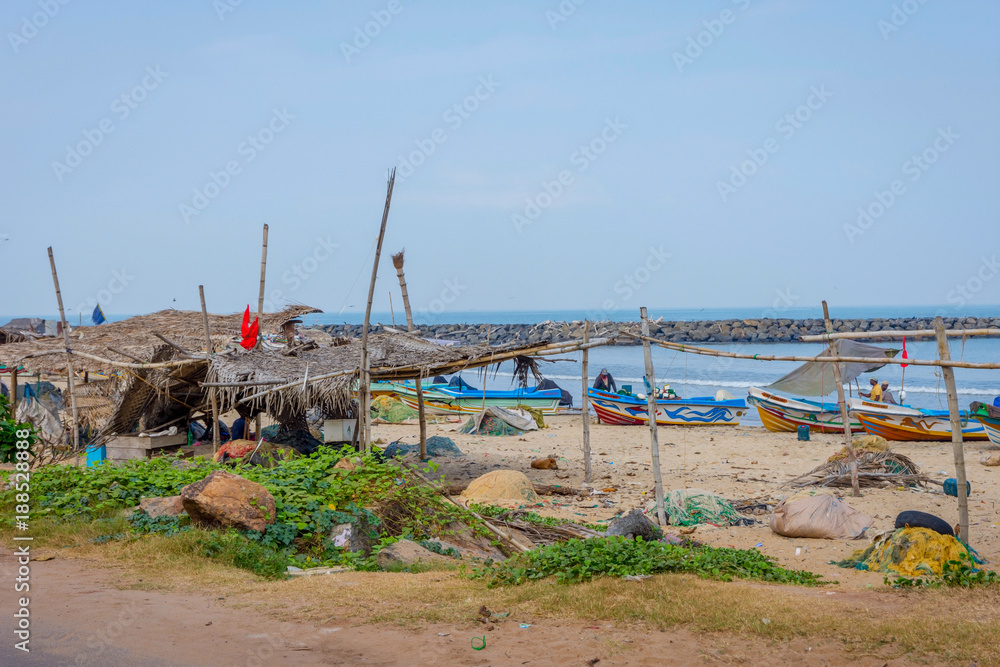 Fishing boats in Negombo, Sri Lanka