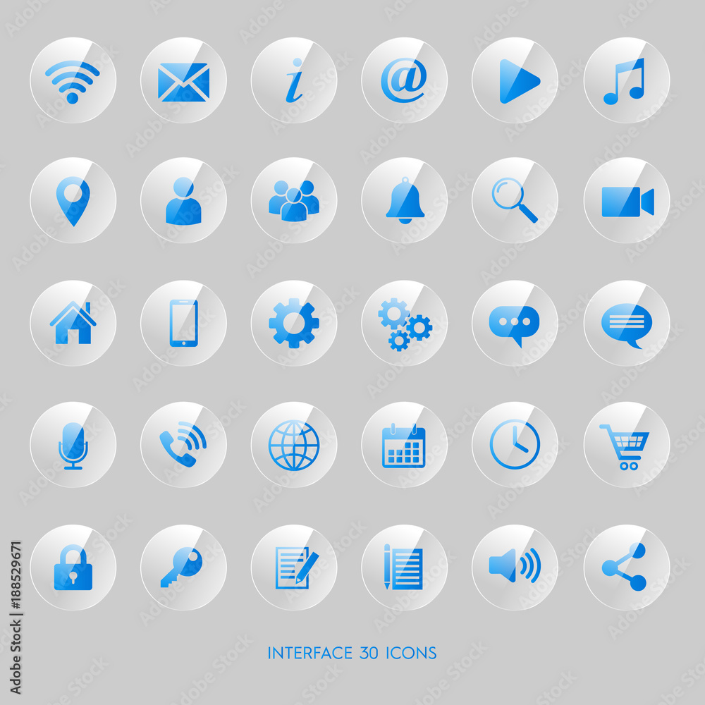 Vector media icons Vector media icons