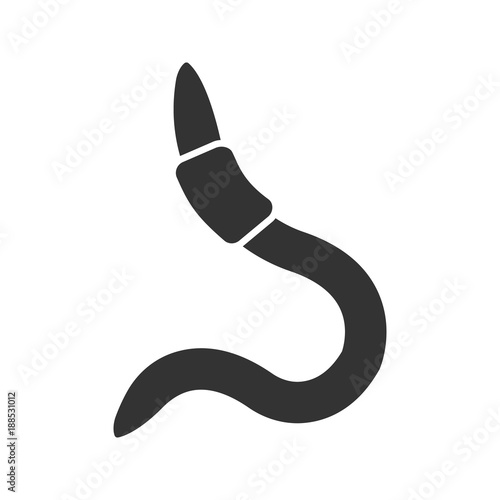 Worm glyph icon