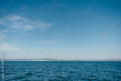 Follonica, Tuscany, Italy, view from the sea