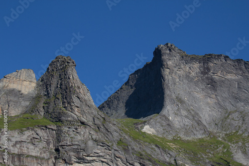 Mountain tops in Lofoten