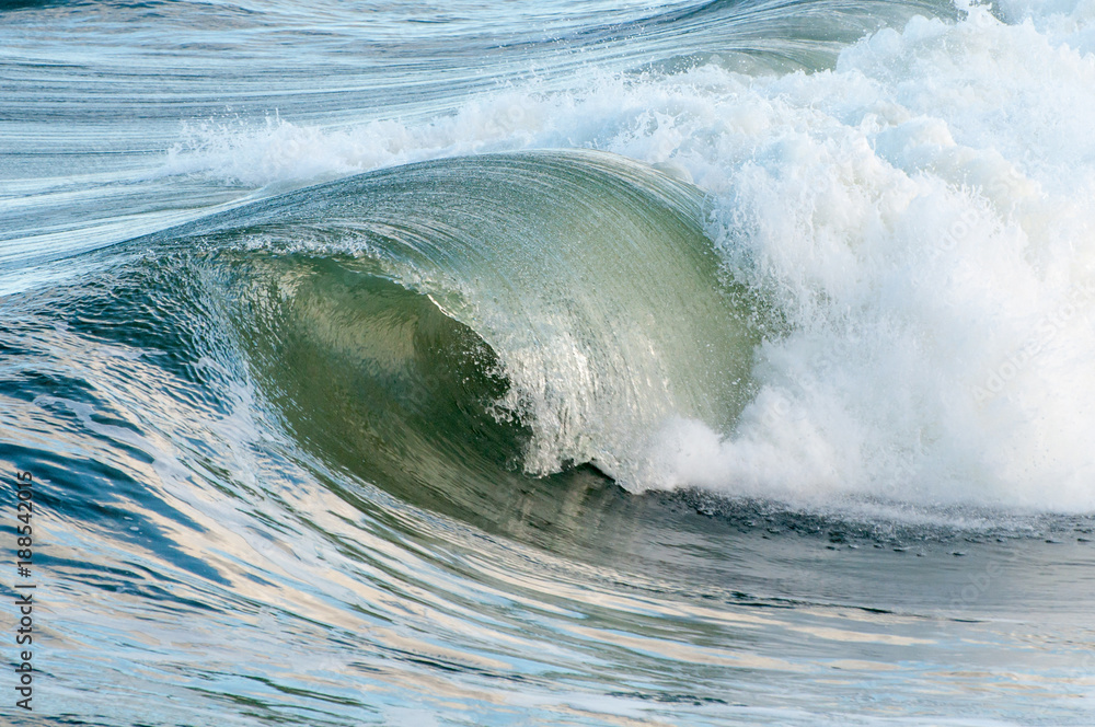 Waves cresting on the Atlantic Ocean.