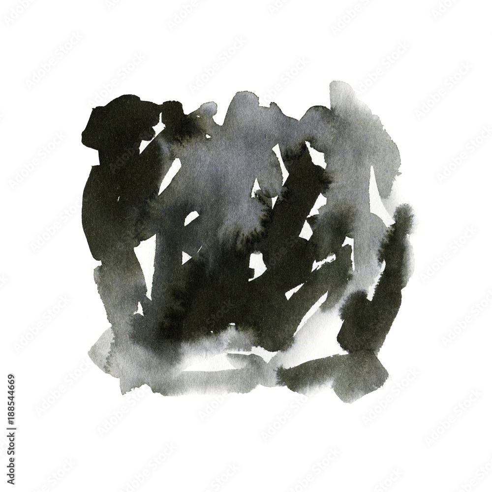 Obraz premium Hand painted abstract watercolor shapes.
