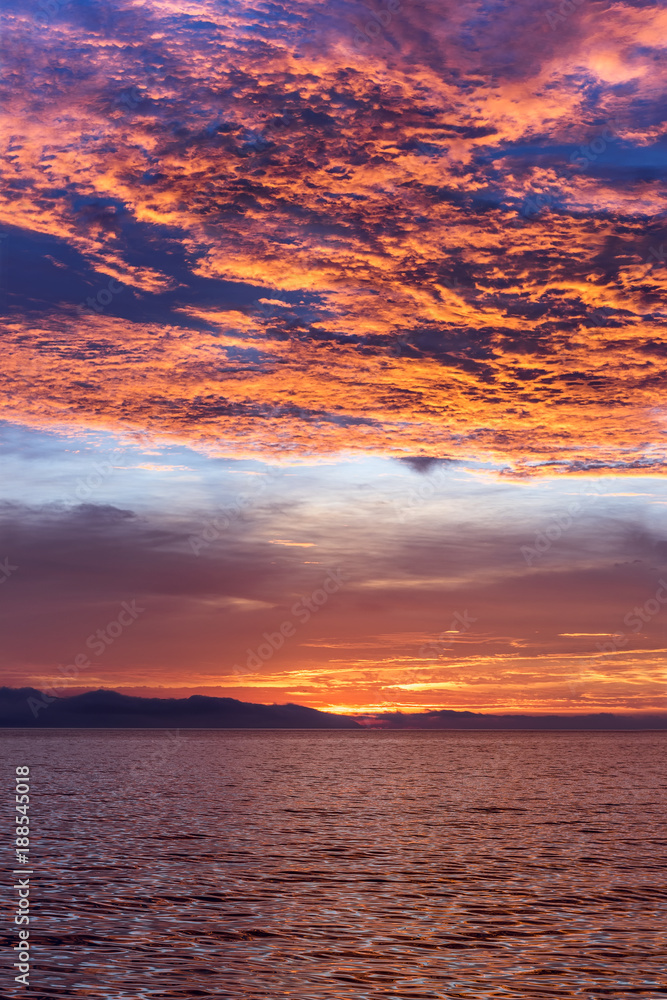 Beautiful California ocean sunrise