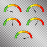 Speedometer icon. Colorful infographic gauge element with arrow