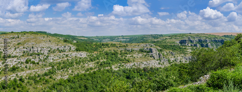 Gorge of the Cherni Lom river seen from the Cherven fortress, Bulgaria