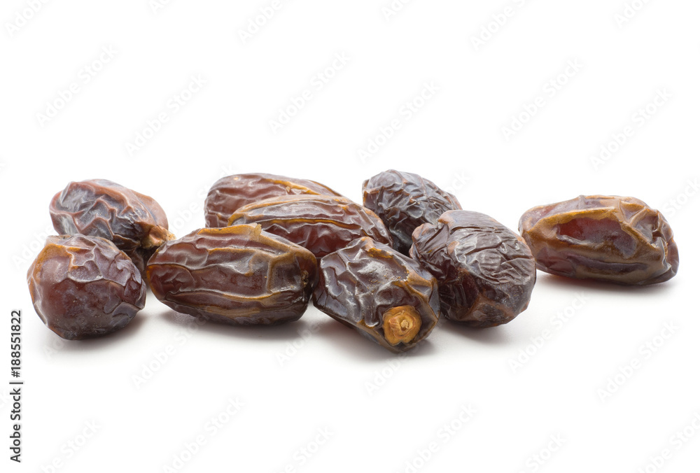 Date fruit Medjool stack isolated on white background. Date fruit Medjool stack isolated on white background.