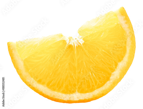 Orange fruit. Orange slice isolate on white. With clipping path