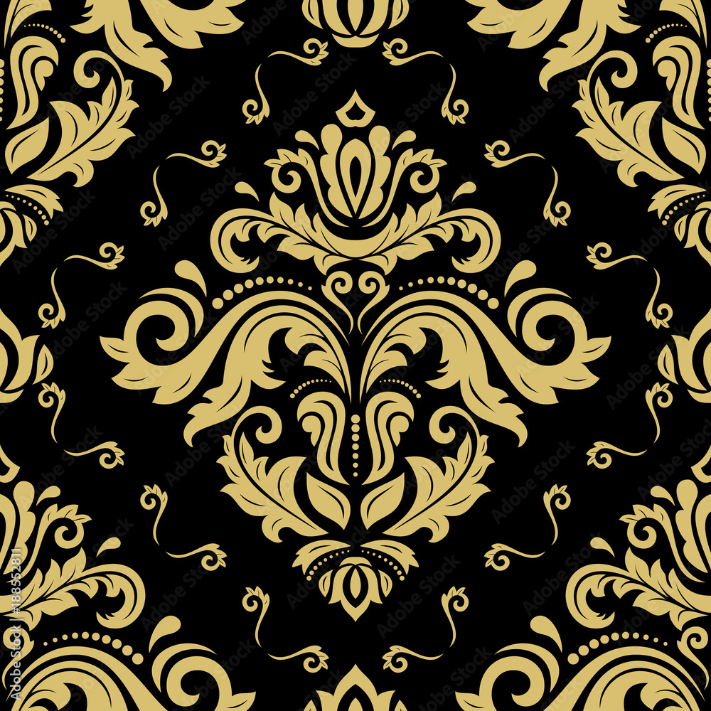 Geometric vector black and golden pattern. Background with flow effect. Abstract geometric ornament Geometric vector black and golden pattern. Background with flow effect. Abstract geometric ornament