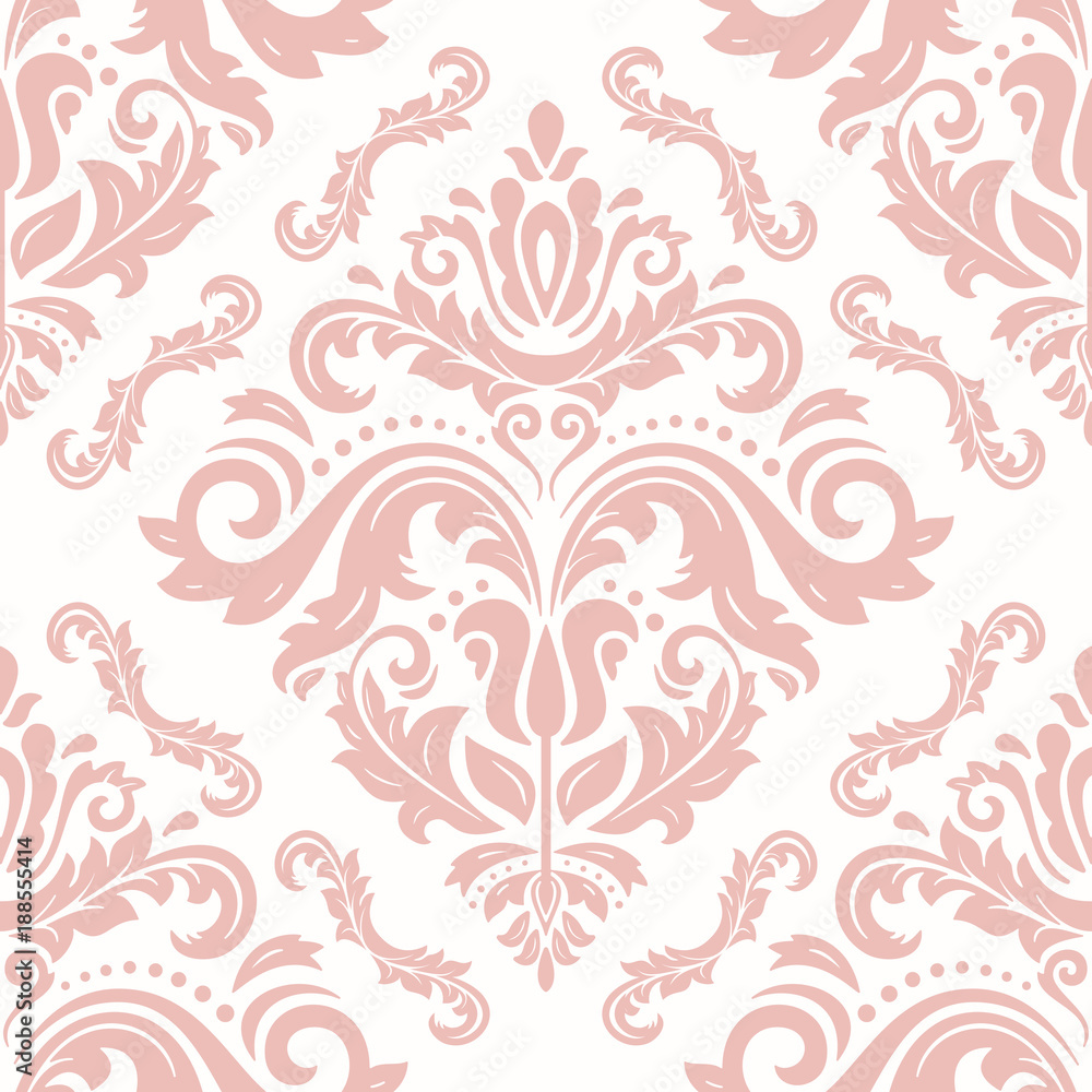 Orient vector classic pink pattern. Seamless abstract background with vintage elements. Orient background Orient vector classic pink pattern. Seamless abstract background with vintage elements. Orient background
