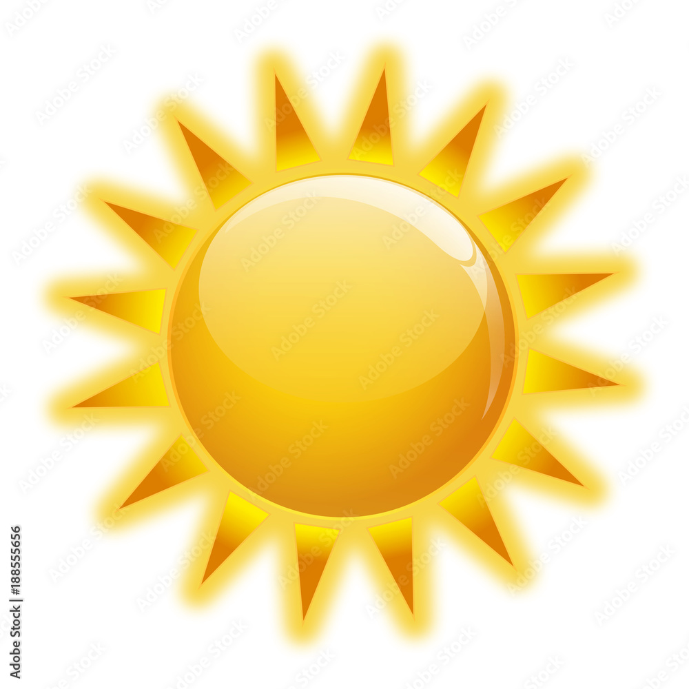 Illustration of the sun icone on white background Illustration of the sun icone on white background