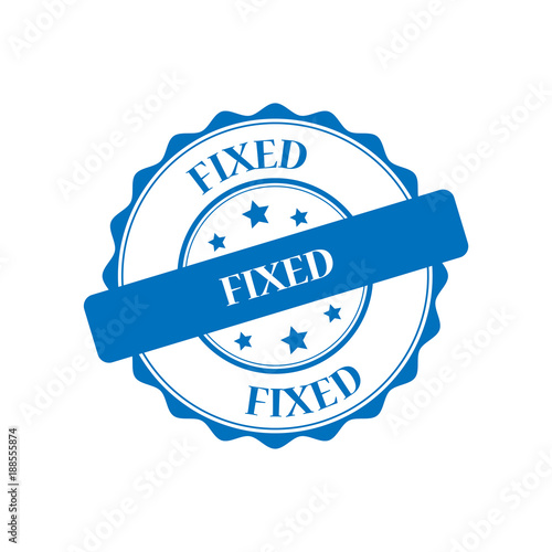 Fixed blue stamp illustration