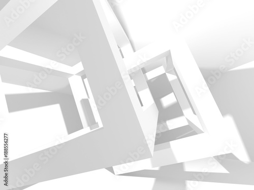 Abstract Modern White Architecture Background