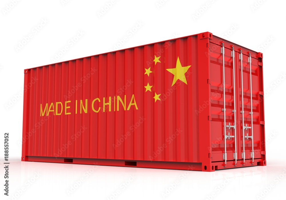 3d illustration of china containers isolated on white 3d illustration of china containers isolated on white
