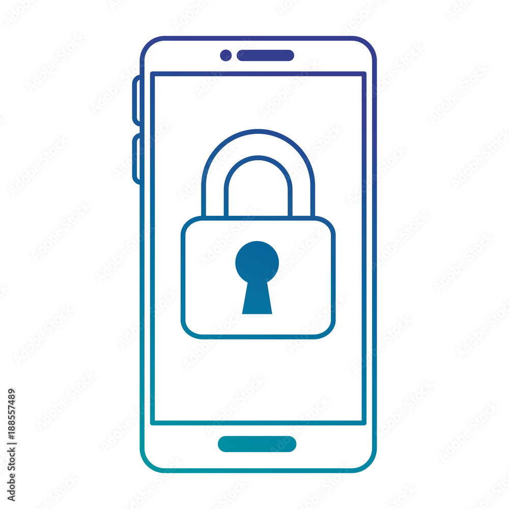 smartphone device with padlock vector illustration design smartphone device with padlock vector illustration design