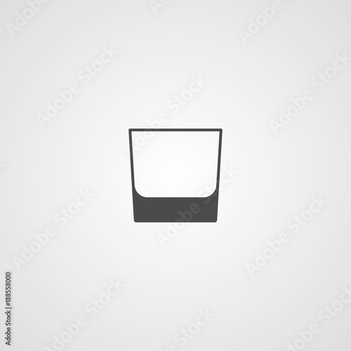 Whiskey glass vector icon