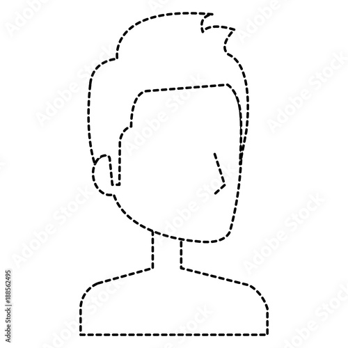 young man shirtless avatar character vector illustration design