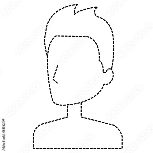 young man shirtless avatar character vector illustration design