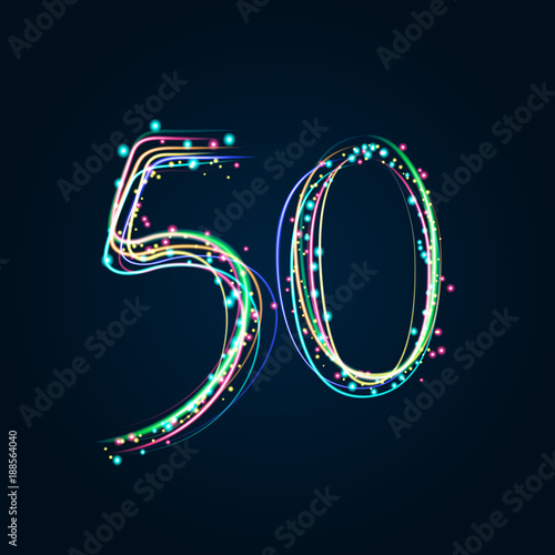 Neon Light Painting – Number 50