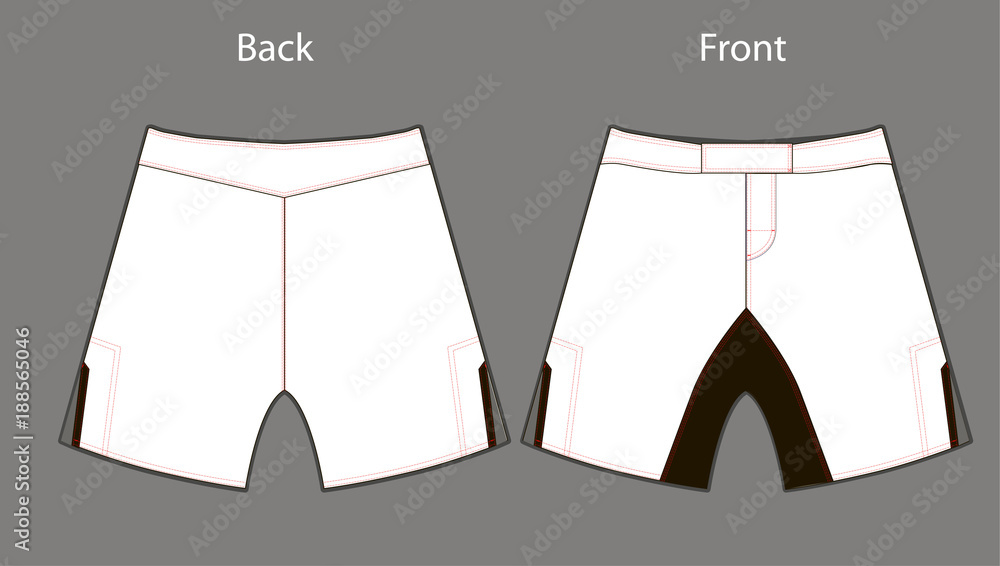  template for design shorts MMA - obrazy, fototapety, plakaty 