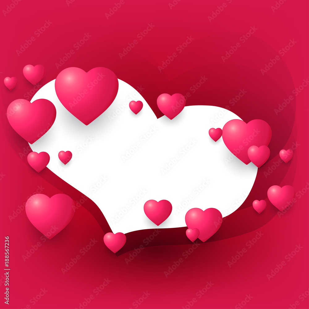 Happy Valentine's Day Romantic Greeting Card. Vector, illustration eps10