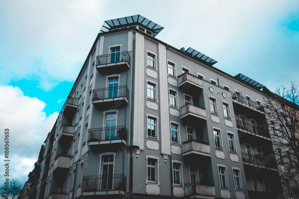 Obraz premium grey corner house at germany