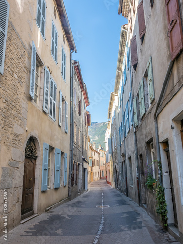Buildings and architecture in Die city, country small town in France © jeafish