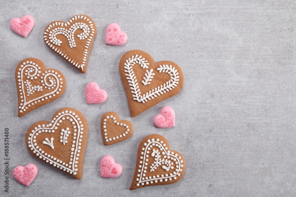 Gingerbread hearts. Gingerbread hearts.