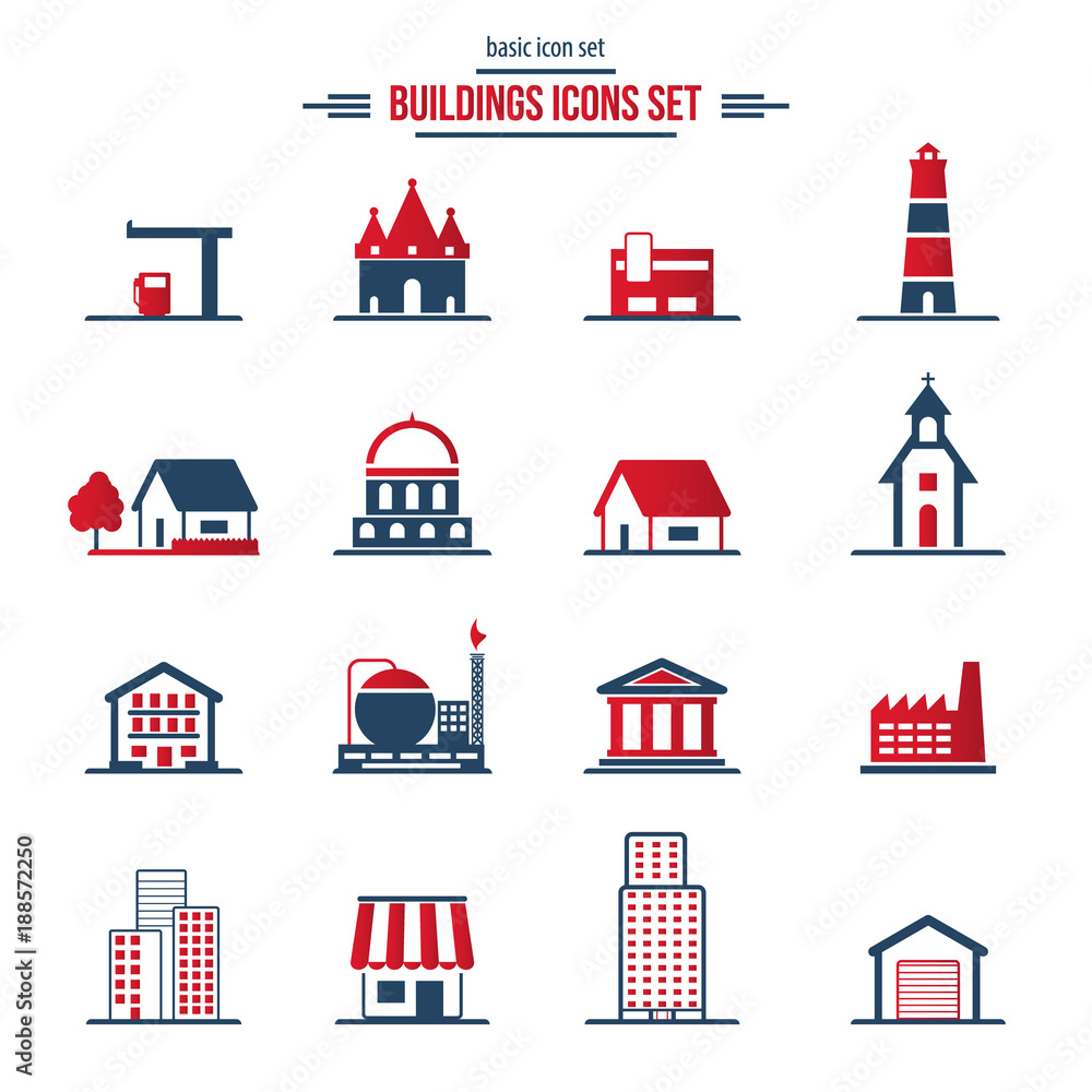 Building icons set.