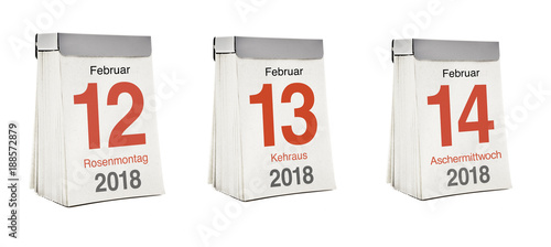 Kalenderblatter Fasching 2108