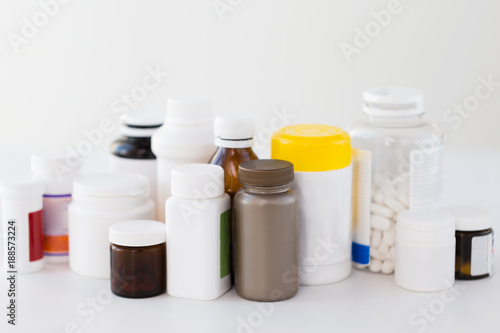 jars of different medicines