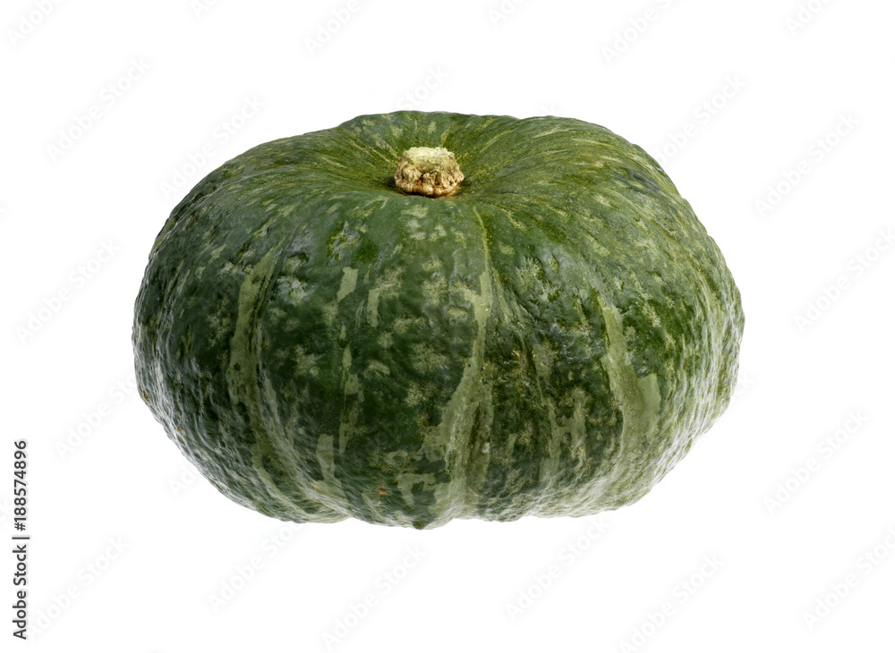 green pumpkin on white background green pumpkin on white background