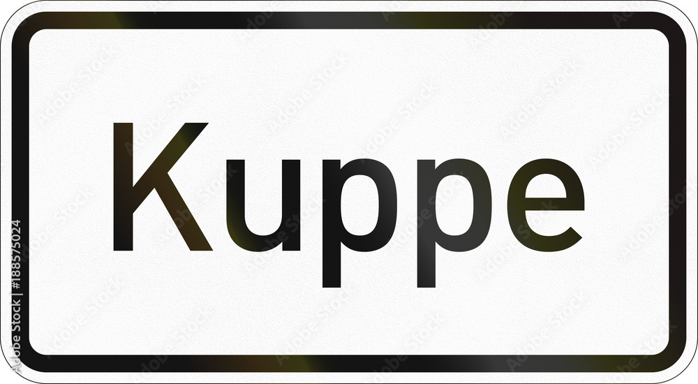 Supplementary road sign used in Germany - Crest Supplementary road sign used in Germany - Crest
