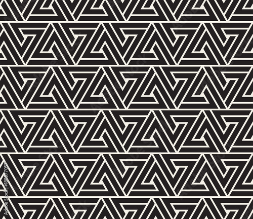 Vector seamless pattern. Modern stylish abstract texture. Repeating geometric tiling from striped elements..