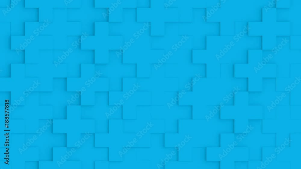 Abstract Plus Geometric Surface Loop 1C: blue clean minimal crosses cross grid pattern, random waving motion background canvas in bright cool fresh ultramarine sky blue. Seamless loop 4K UHD FullHD. Abstract Plus Geometric Surface Loop 1C: blue clean minimal crosses cross grid pattern, random waving motion background canvas in bright cool fresh ultramarine sky blue. Seamless loop 4K UHD FullHD.