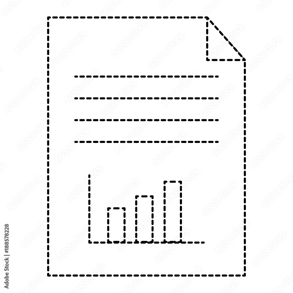 paper document with statistics vector illustration design paper document with statistics vector illustration design