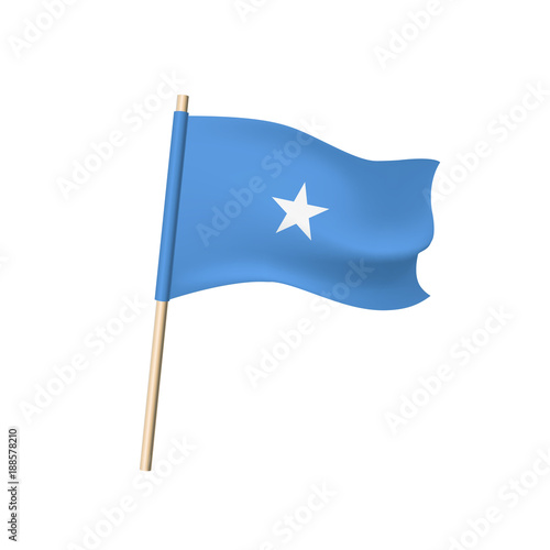 Somalia flag. White star on blue background.