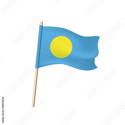 Palau flag isolated on white background