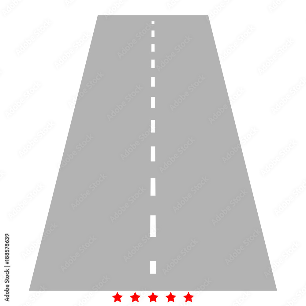 Road icon Illustration color fill style Road icon Illustration color fill style