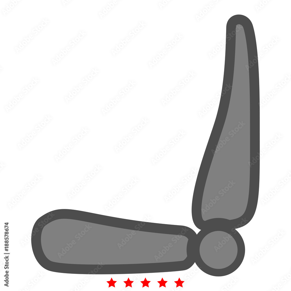 Car seat icon Illustration color fill style Car seat icon Illustration color fill style