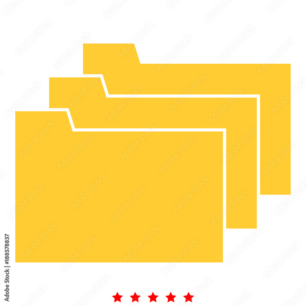 Folders icon Illustration color fill style Folders icon Illustration color fill style
