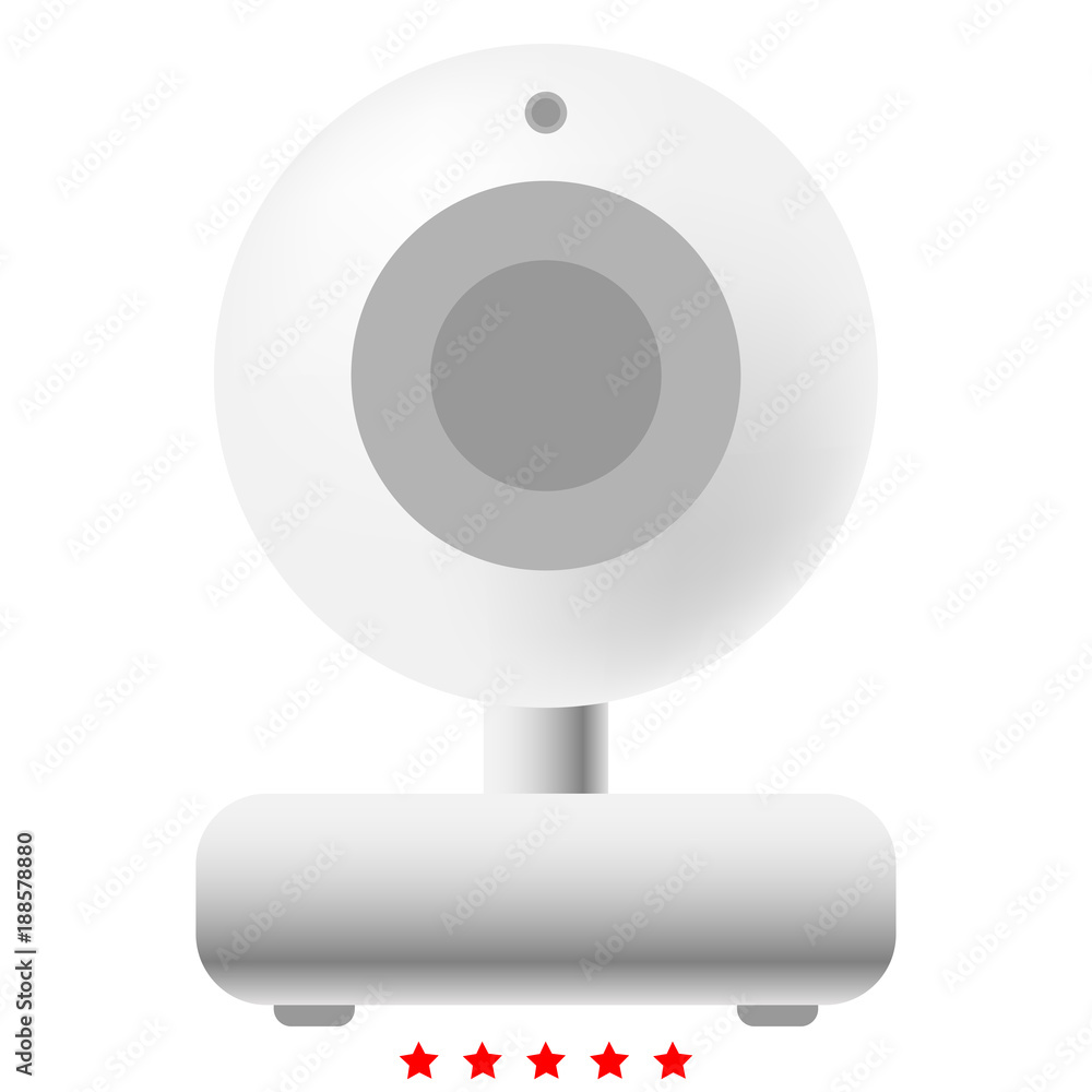 Web camera icon Illustration color fill style Web camera icon Illustration color fill style