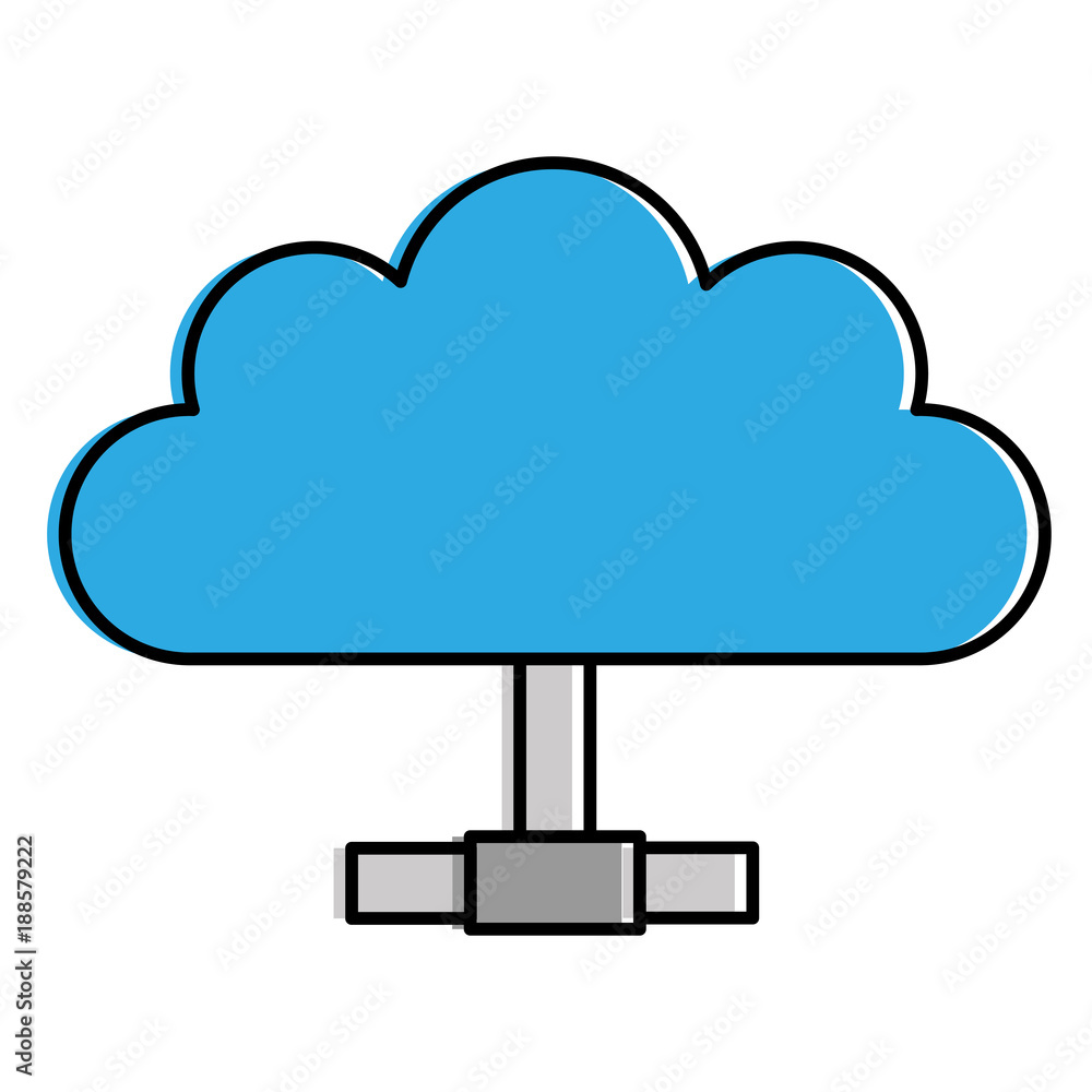 cloud computing isolated icon vector illustration design