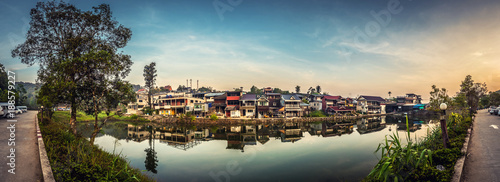 Landscape View of Etong Village , Pilok , Thong Pha Phum , Kanjanaburi Province , Thailand photo