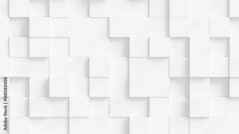 Abstract Square Geometric Surface Loop 1A: light bright clean minimal squares grid pattern, random waving motion background canvas in pure wall architectural pearl white. Seamless loop 4K UHD FullHD. Abstract Square Geometric Surface Loop 1A: light bright clean minimal squares grid pattern, random waving motion background canvas in pure wall architectural pearl white. Seamless loop 4K UHD FullHD.