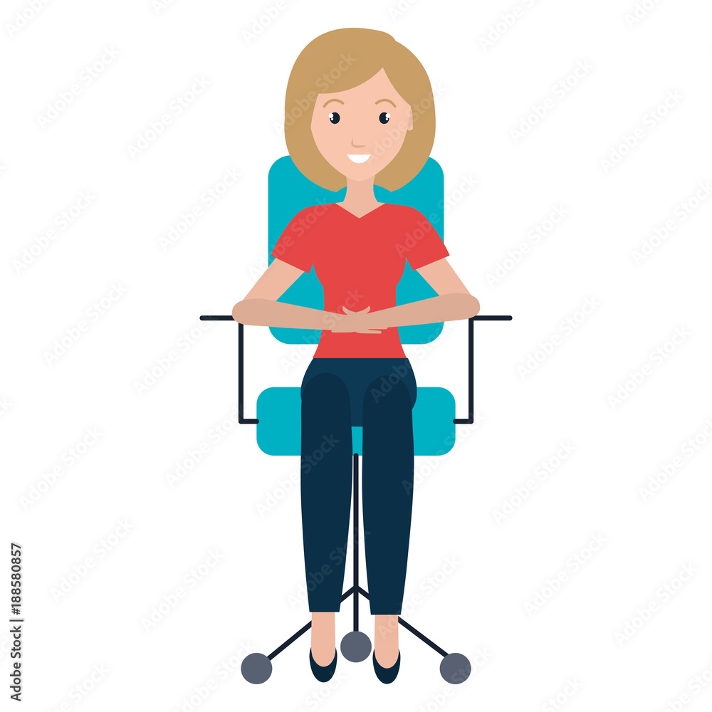 businesswoman in office chair vector illustration design businesswoman in office chair vector illustration design