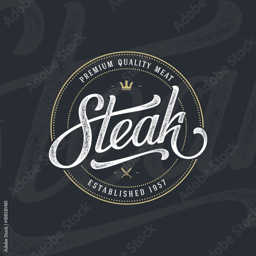 Steak Stamp Black