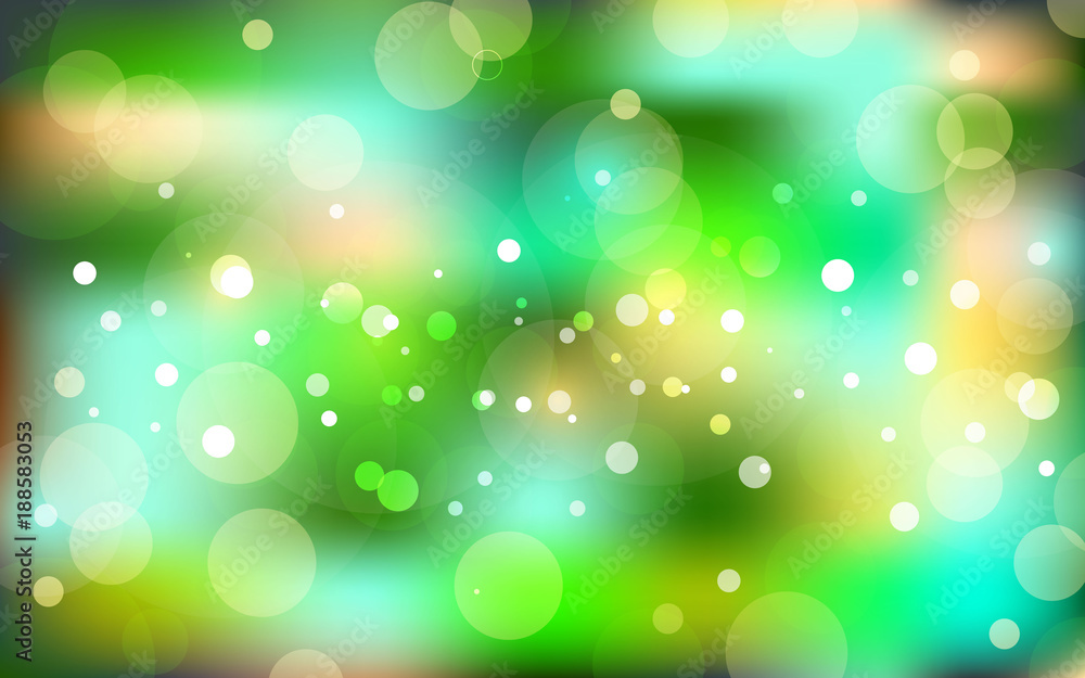 Obraz premium Happy Easter Day.summer abstract blurred green background with bokeh effect. Spring, nature, overcast. Vector EPS 10 illustration.
