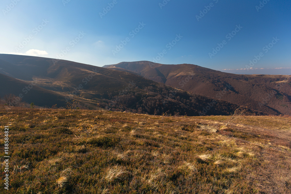 Pylypets mountains landscape in Carpathians Ukraine
